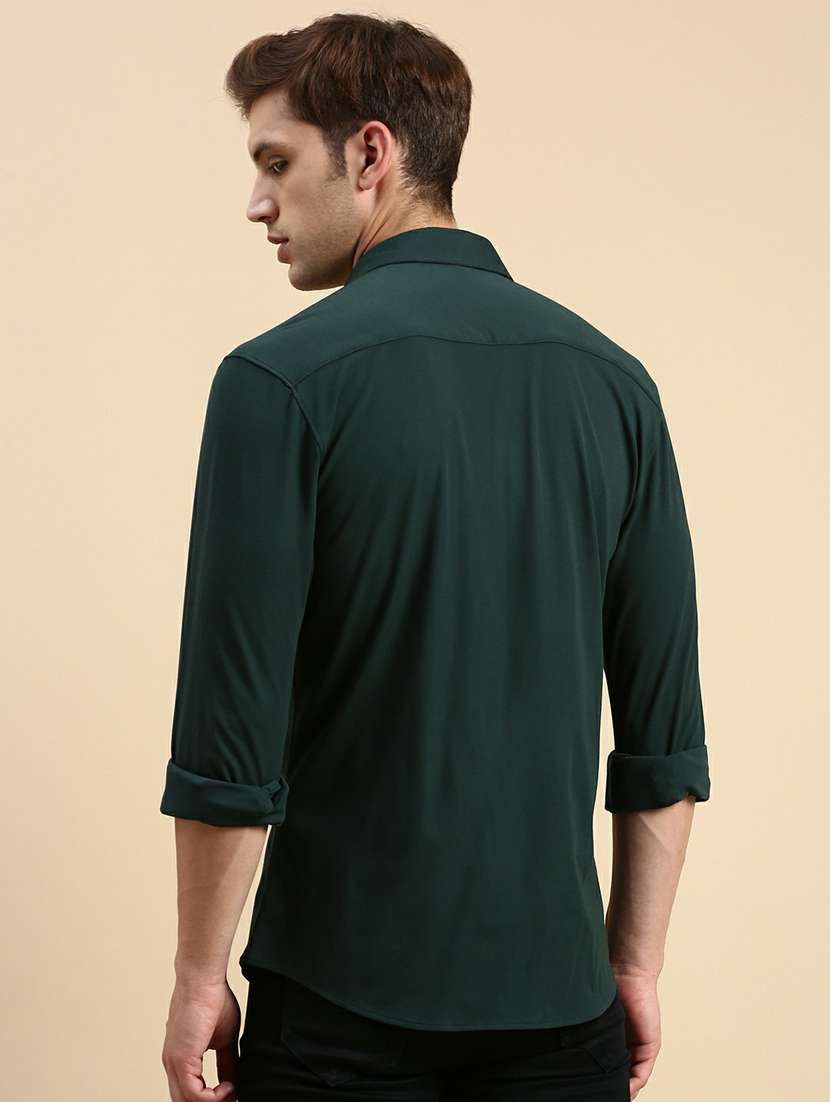 green cotton casual shirt - 19944525 -  Standard Image - 3