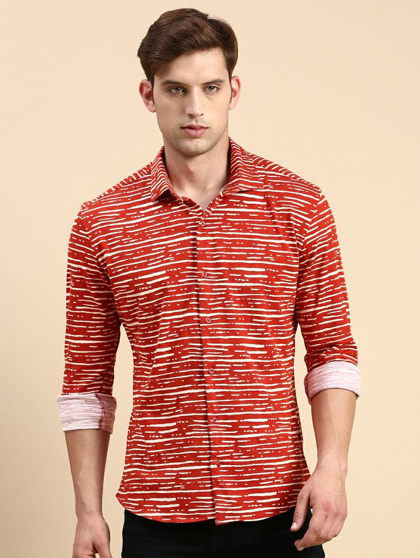 brown cotton casual shirt - 19944529 - Zoom Image - 0