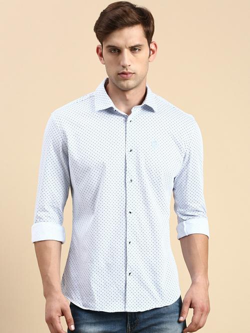 blue cotton casual shirt - 19944533 - Standard Image - 0