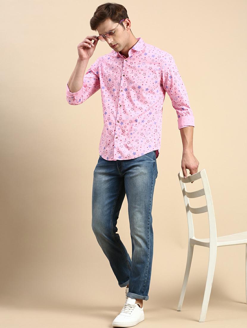 mens geometric casual shirt - 19944576 - Standard Image - 3