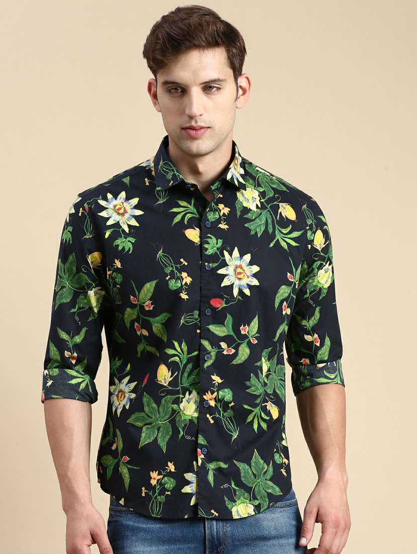 mens florals casual shirt