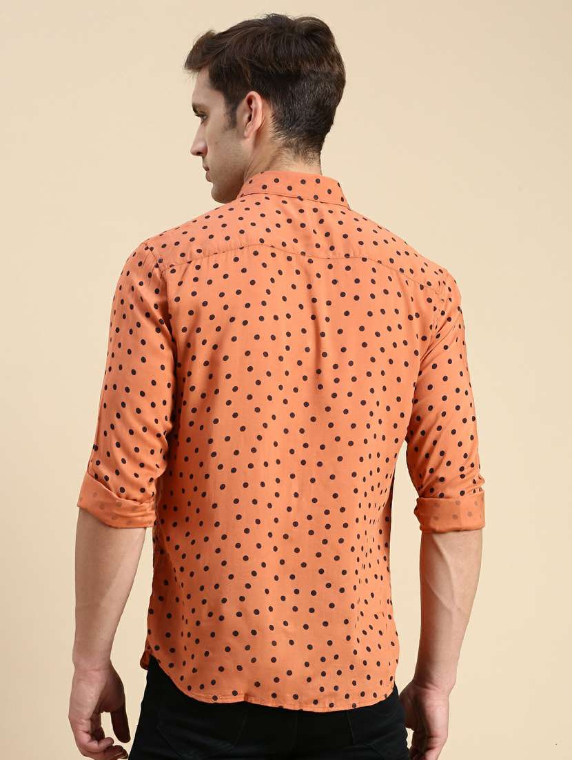 mens polka dots casual shirt - 19944598 - Standard Image - 3