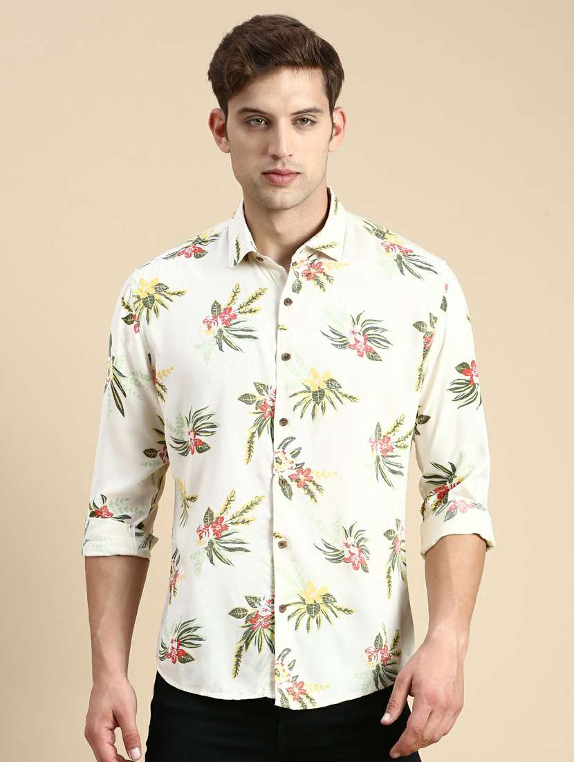 mens florals casual shirt