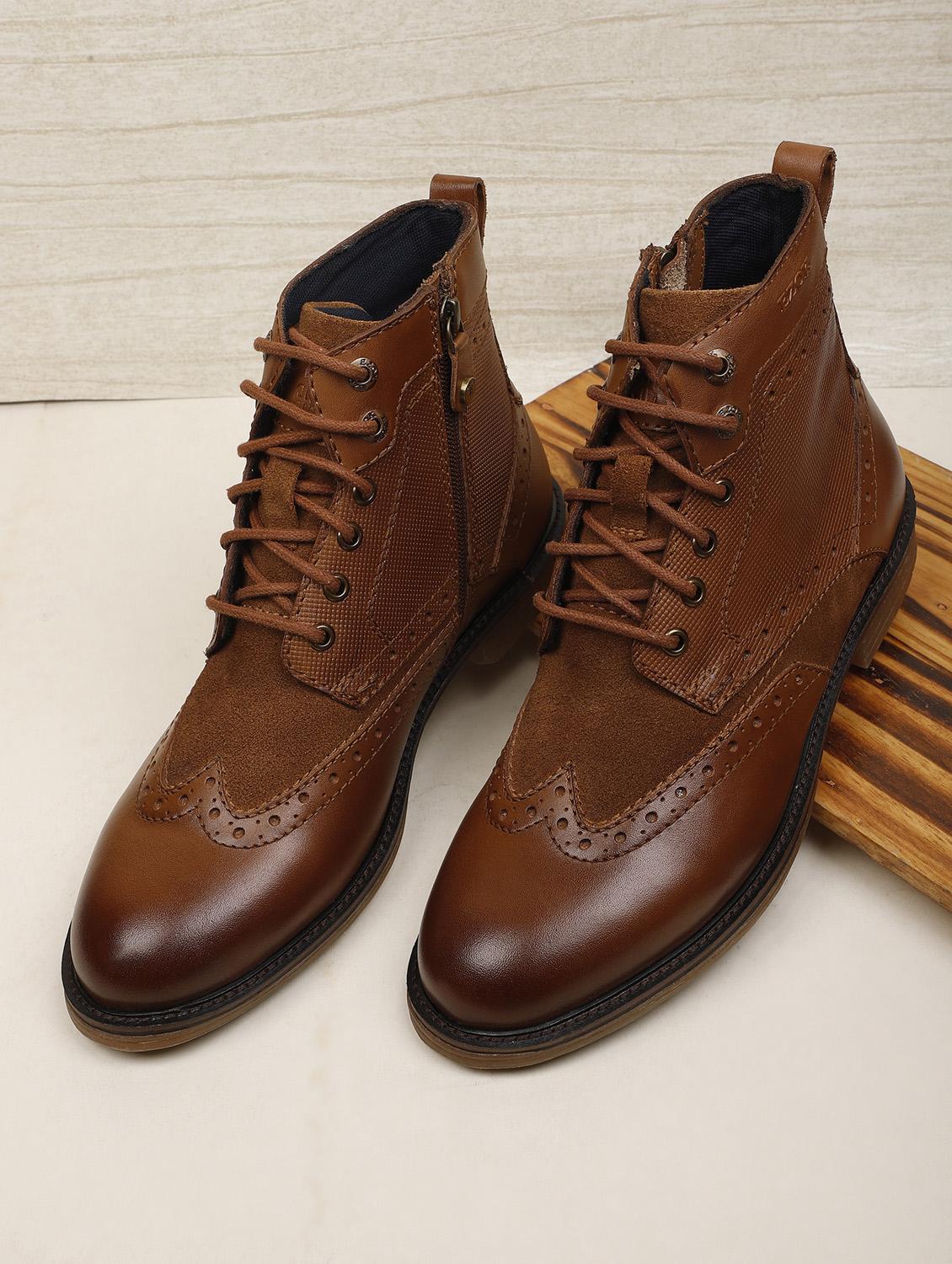 tan leather lace up boots - 19945375 - Standard Image - 3
