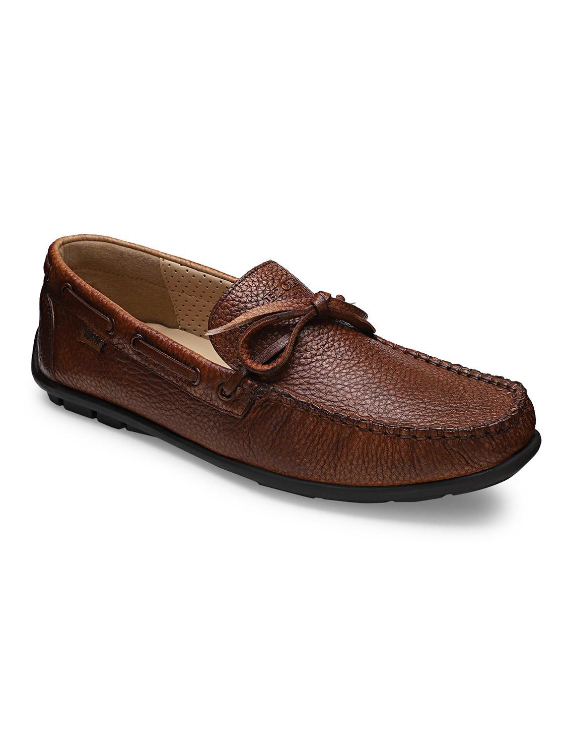 tan leather slip on loafers - 19945449 -  Zoom Image - 0