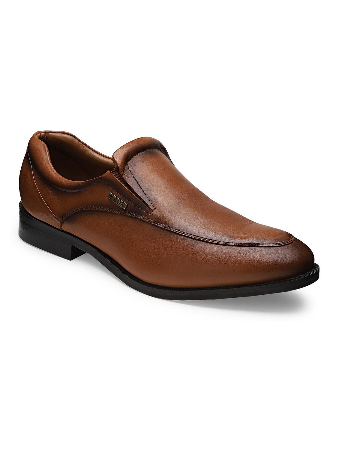 tan leather slip on loafers - 19945456 - Zoom Image - 0
