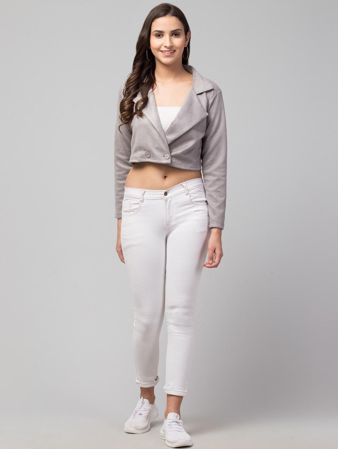 spread collar solid regular jacket - 19945489 - Standard Image - 3
