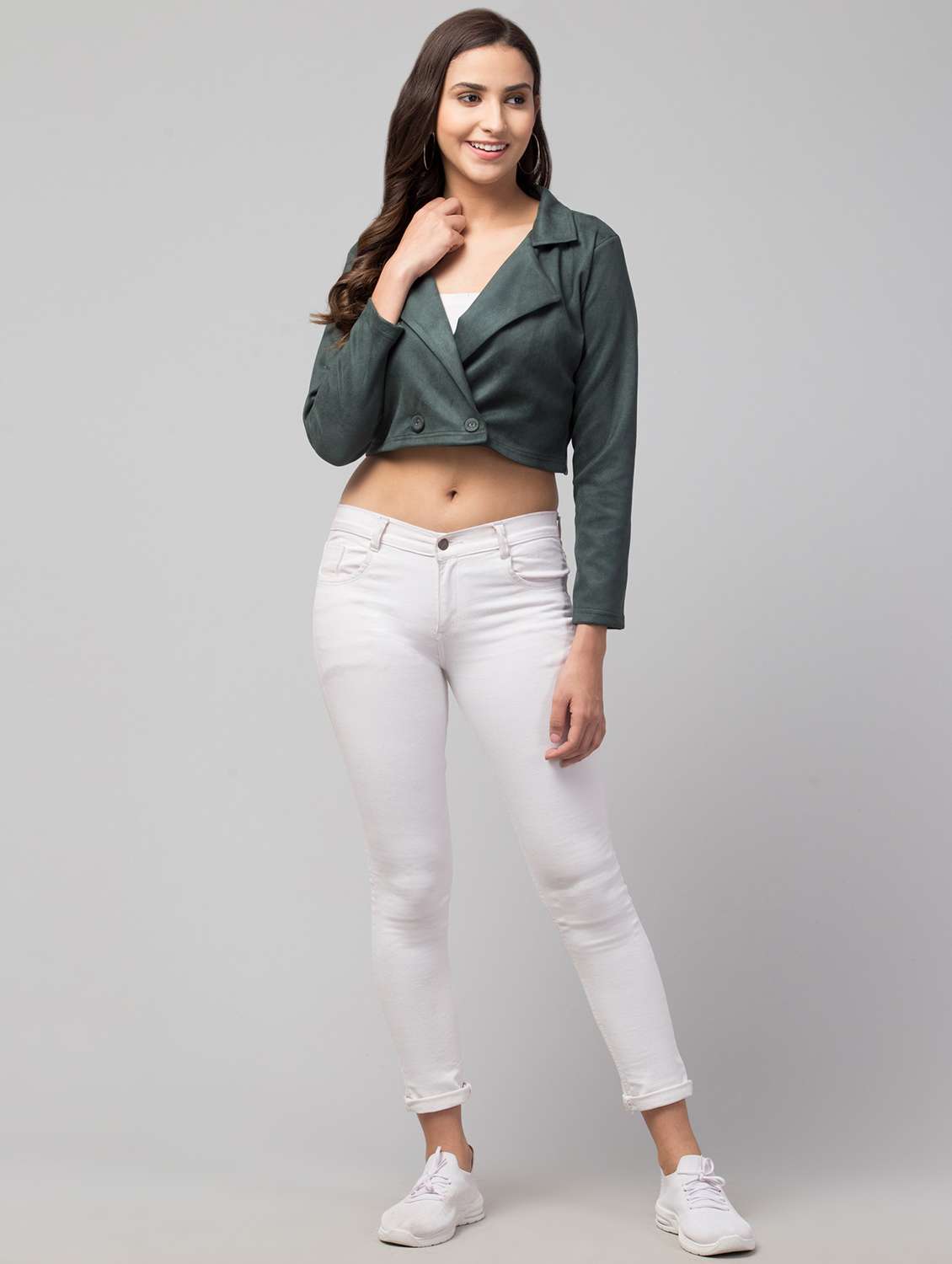 spread collar solid regular jacket - 19945491 - Standard Image - 3