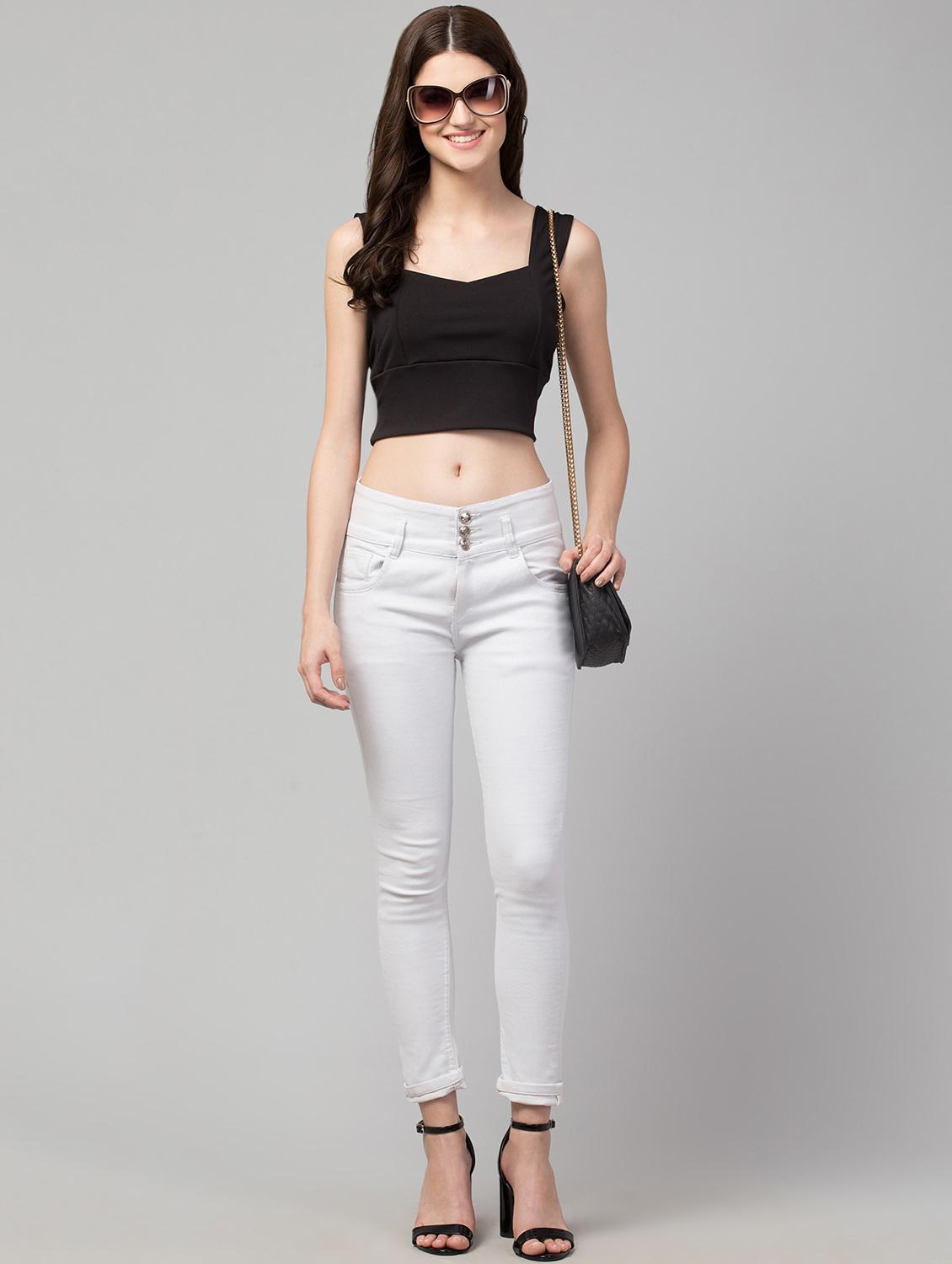 women's crop sweetheart neck top - 19945544 - Standard Image - 3