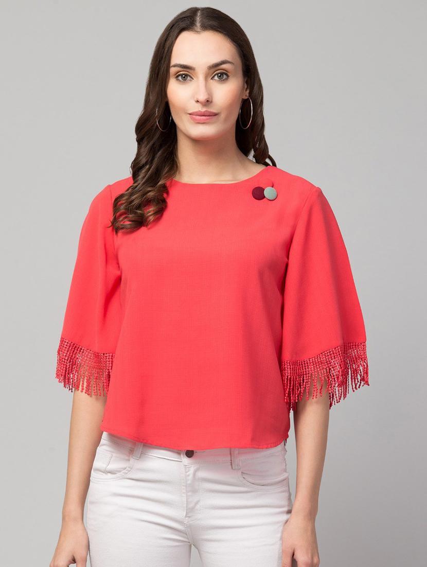 pink solid regular top - 19945568 - Zoom Image - 0