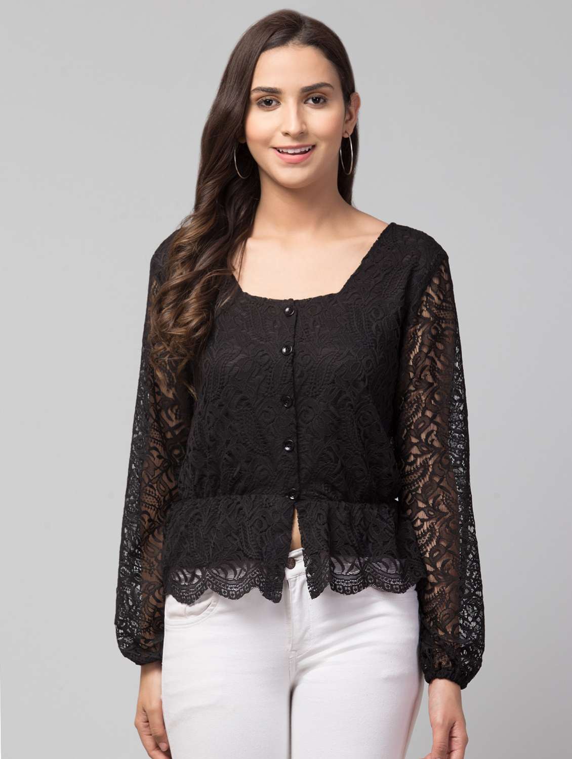 women's a line square neck top - 19945581 - Zoom Image - 0