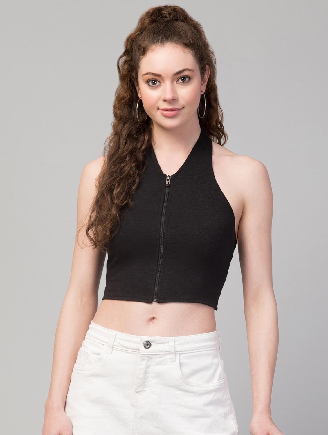women's crop halter neck top - 19945616 - Zoom Image - 0