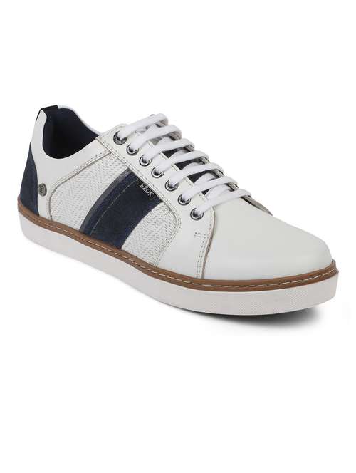 white leather lace up sneakers - 19945708 -  Standard Image - 0