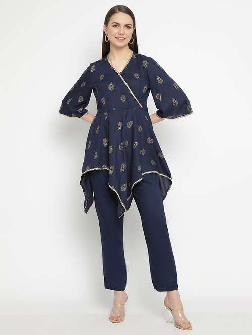 printed aymmetric ethnic top - 19945736 -  Standard Image - 0