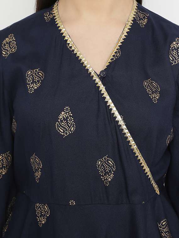 printed aymmetric ethnic top - 19945736 - Standard Image - 3