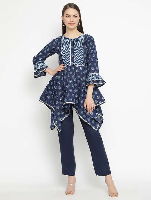 printed asymmetric ethnic top - 19945740 -  Standard Image - 0