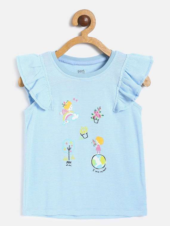girls round neck top - 19945748 -  Zoom Image - 0