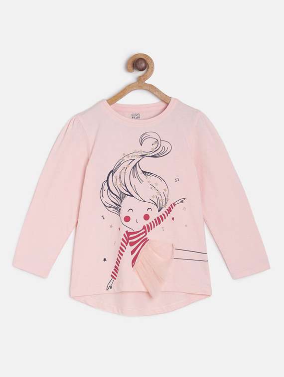 girls round neck top - 19946136 -  Zoom Image - 0