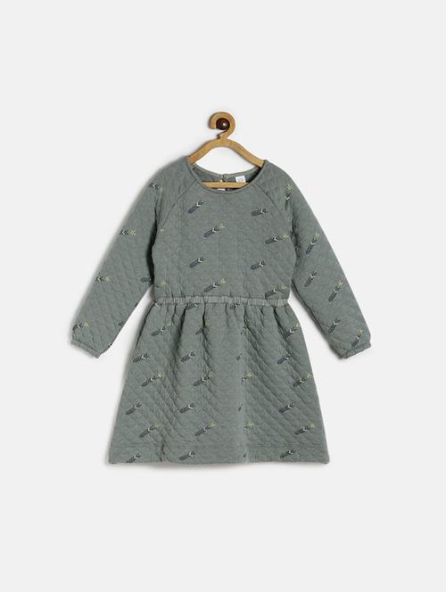 girls green cotton frock - 19946375 -  Standard Image - 0