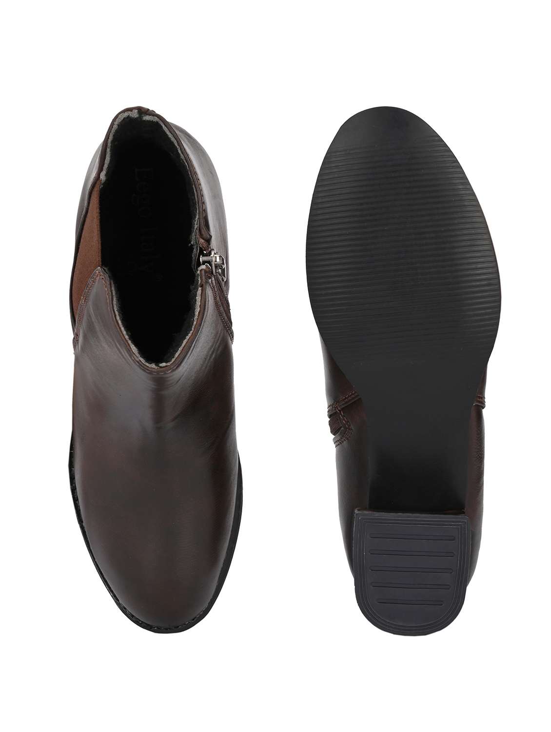 brown synthetic hightops boots - 19947016 -  Standard Image - 3