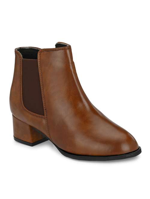 tan synthetic hightops boots - 19947017 -  Standard Image - 0