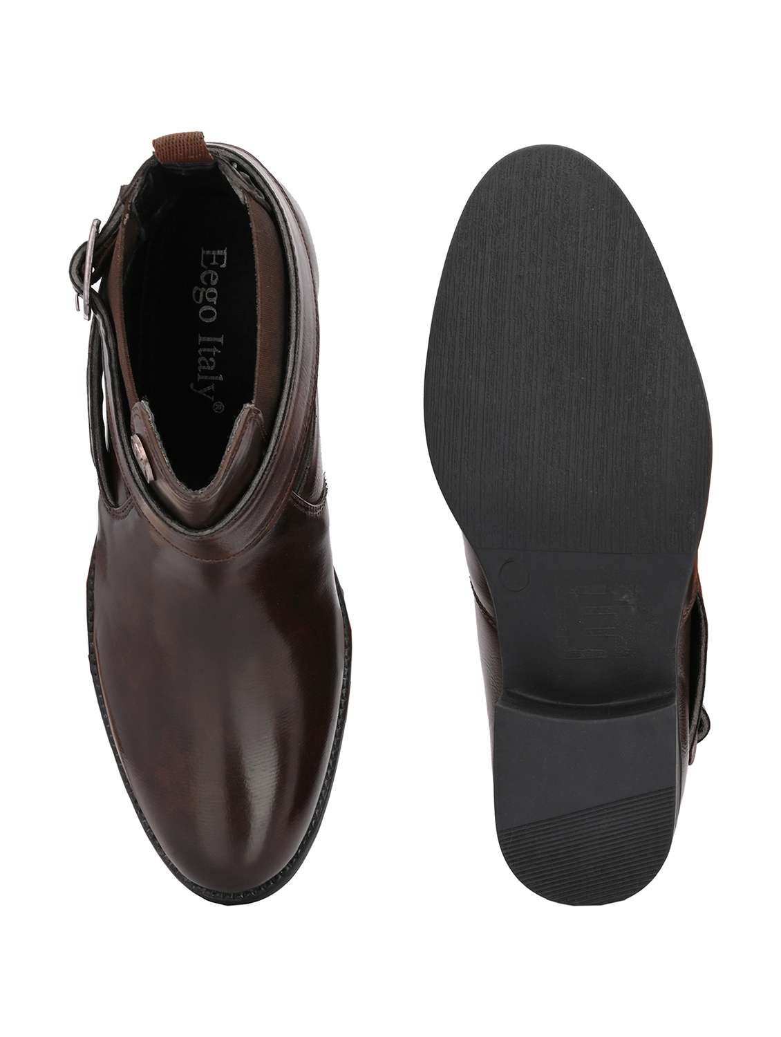 brown synthetic hightops boots - 19947019 -  Standard Image - 3