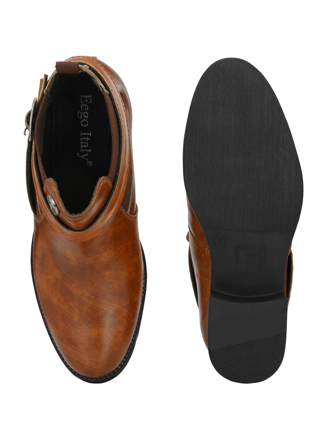 tan synthetic hightops boots - 19947020 -  Standard Image - 3