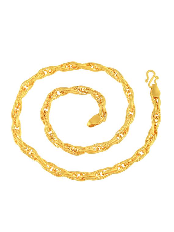 gold plated yellow brass unisex choker necklace - 19947179 - Zoom Image - 0