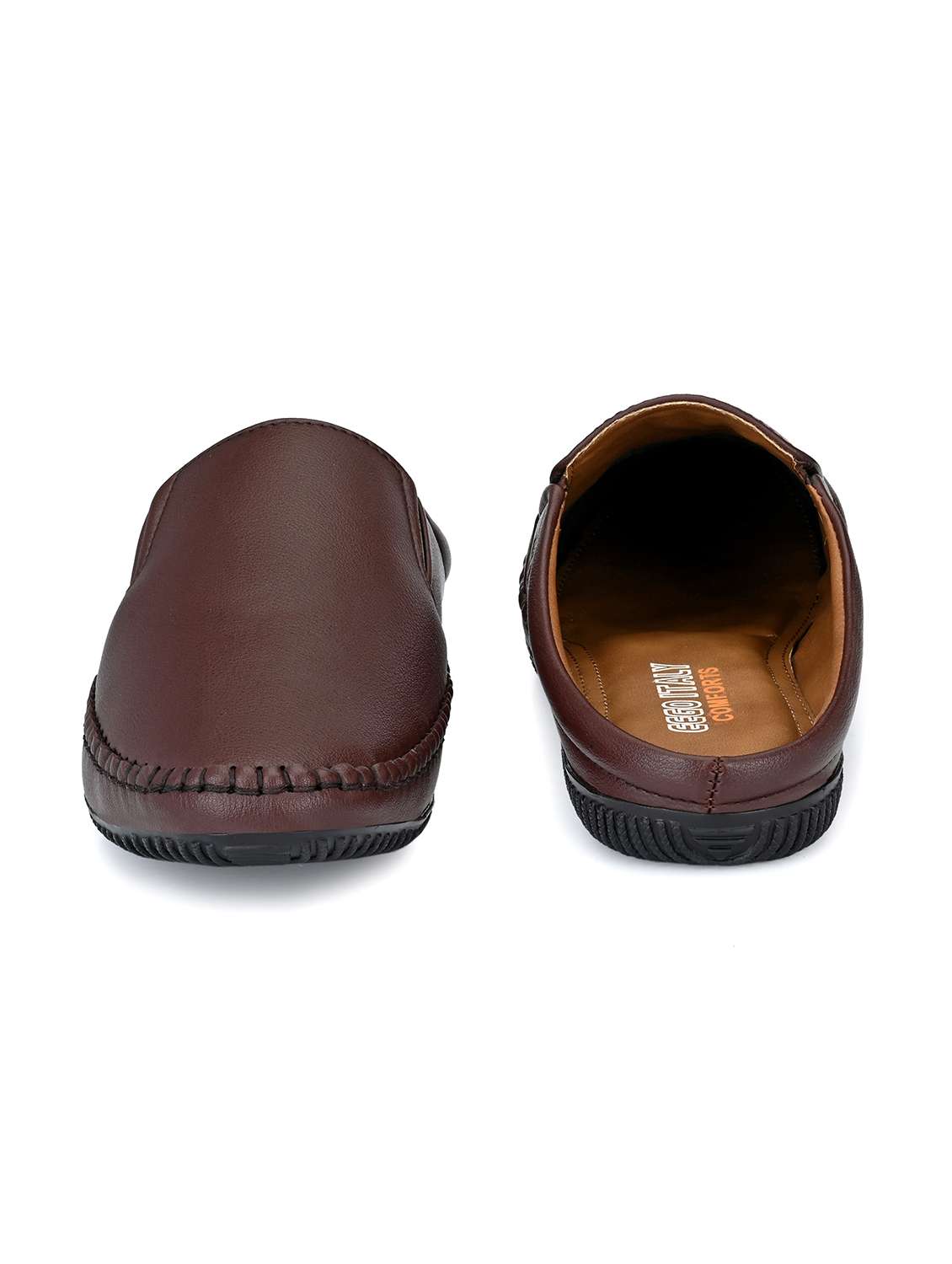 men solid brown casual mules - 19947206 - Standard Image - 3
