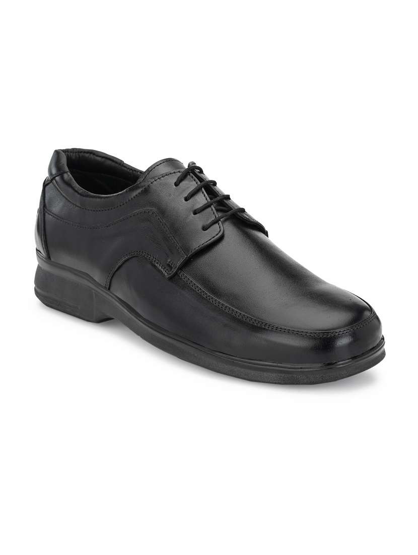 black leather lace up formal shoes