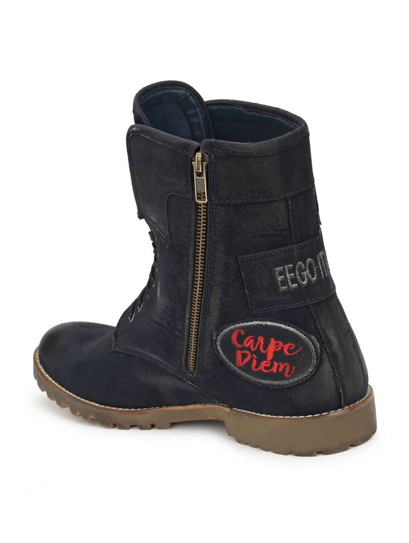 blue synthetic high tops boots - 19947307 -  Standard Image - 3