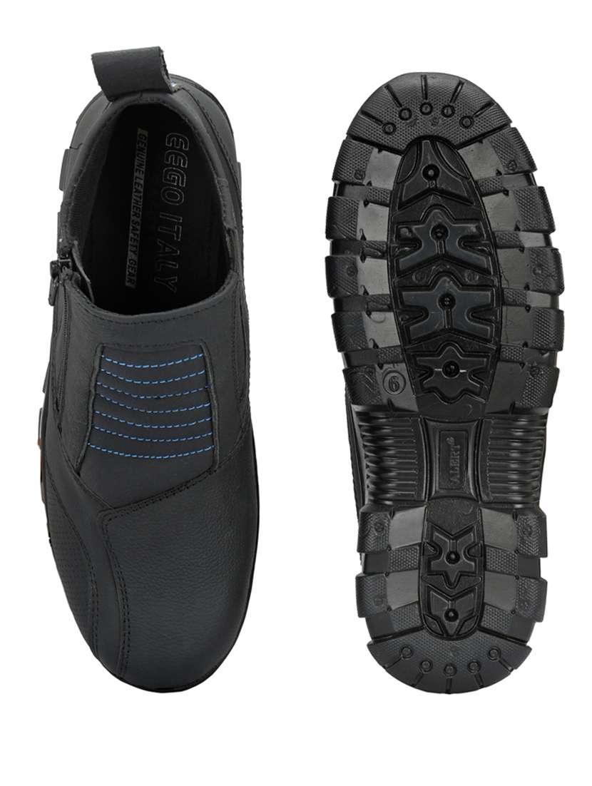 black leather slip on boots - 19947329 -  Standard Image - 5