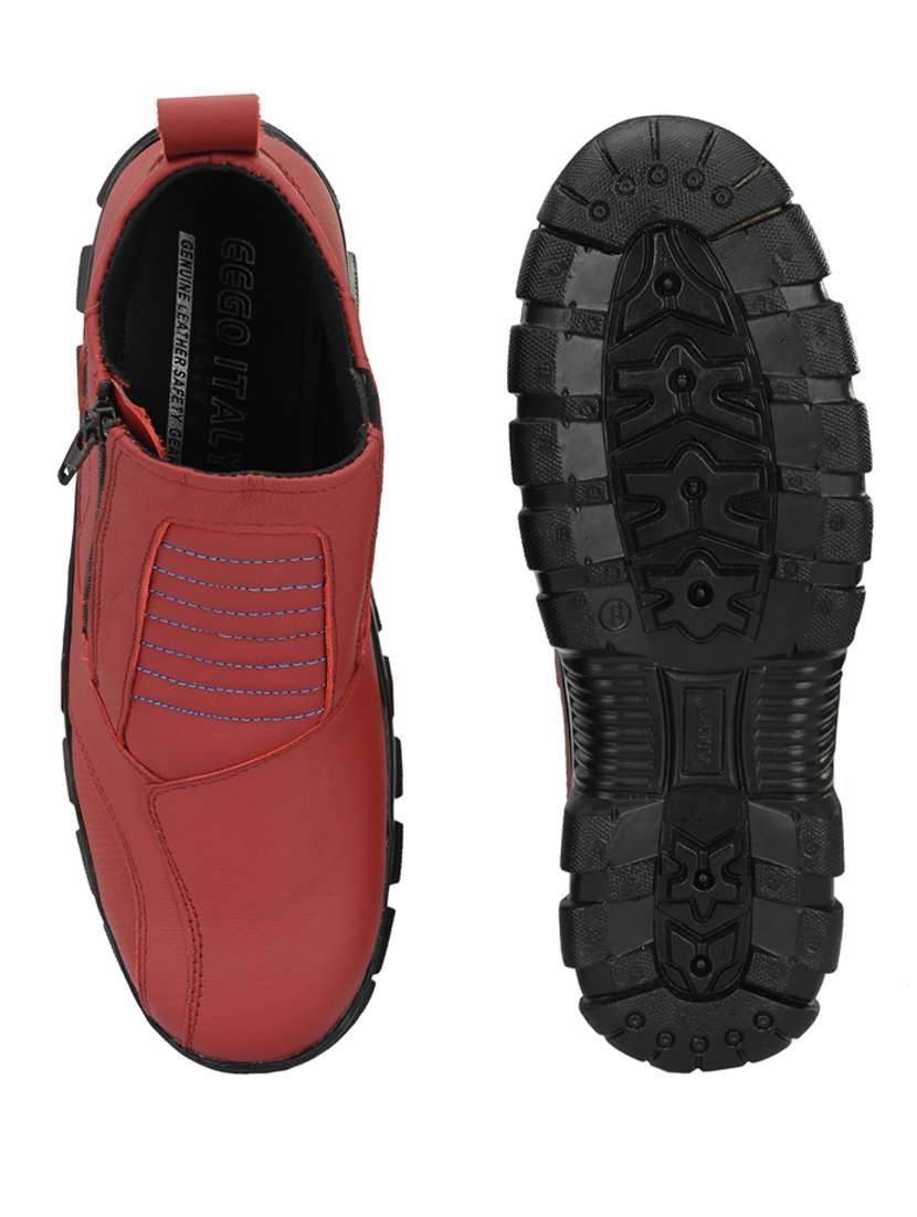 red leather slip on boots - 19947330 - Standard Image - 5