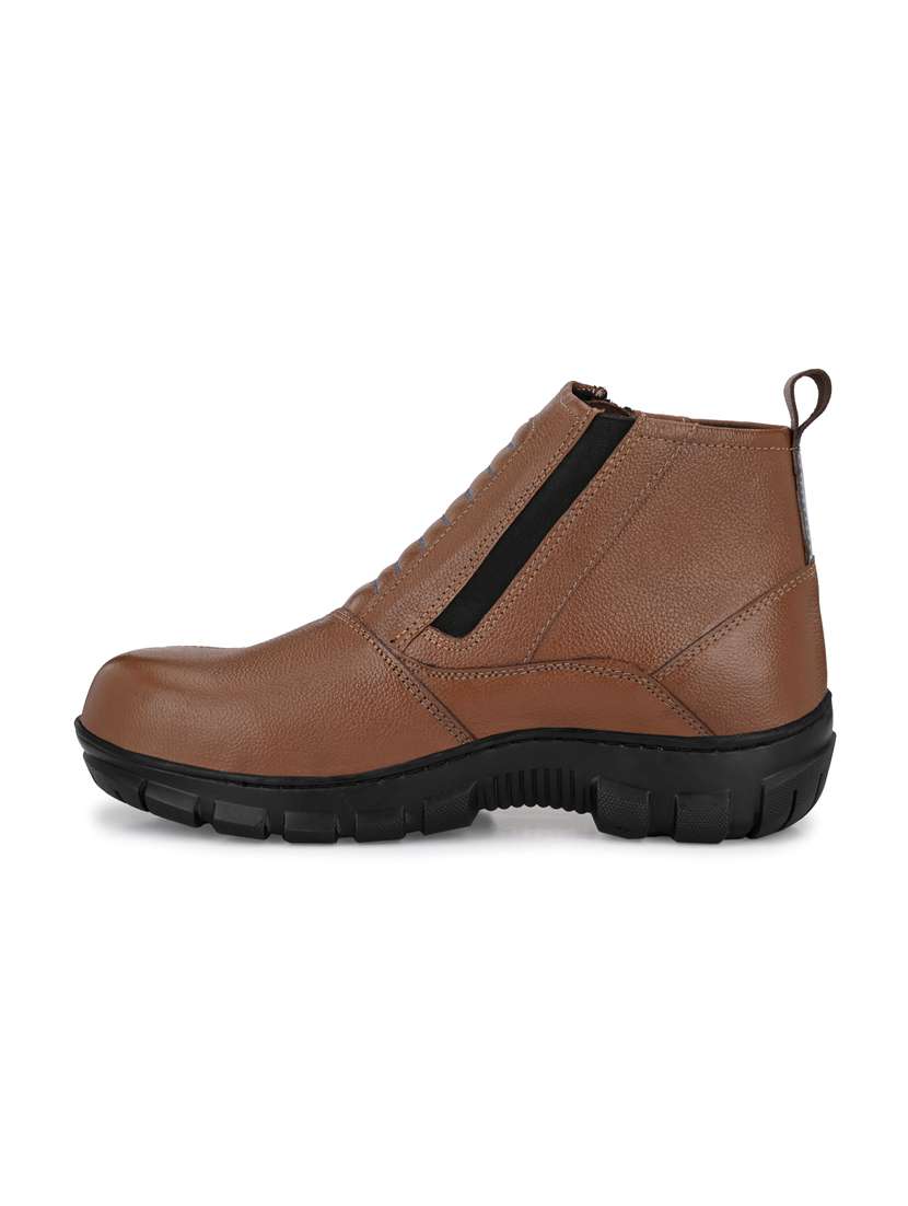 tan leather slip on boots - 19947331 - Standard Image - 3