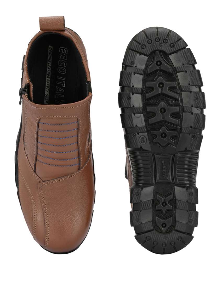 tan leather slip on boots - 19947331 - Standard Image - 5