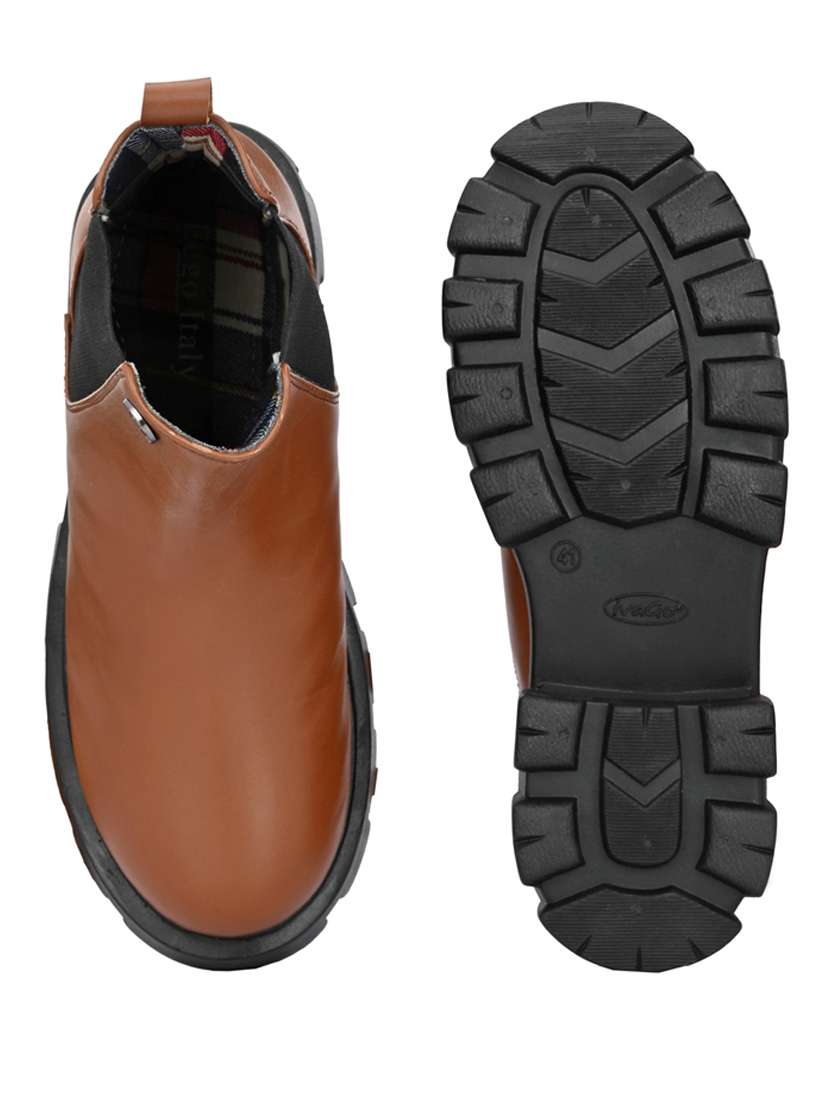 tan synthetic slip on boots - 19947350 - Standard Image - 5