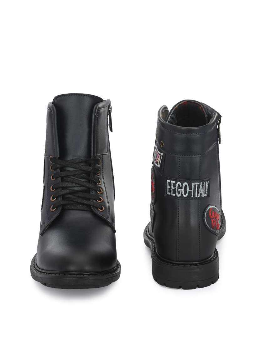 blue synthetic high tops boots - 19947368 -  Standard Image - 3