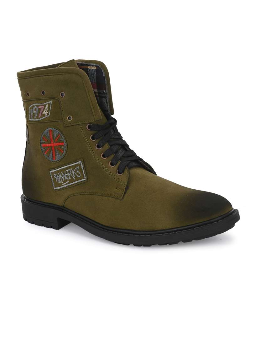 green synthetic high tops boots - 19947369 - Zoom Image - 0
