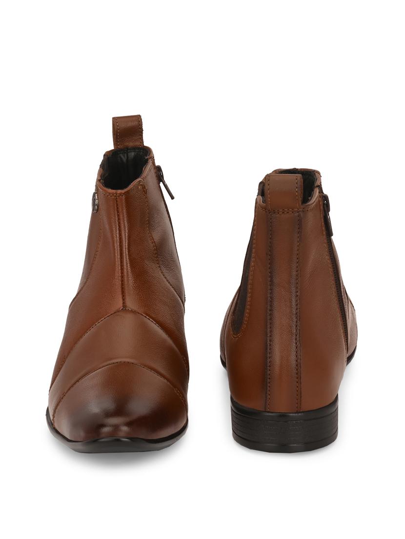 tan leather high ankle boots - 19947382 - Standard Image - 3