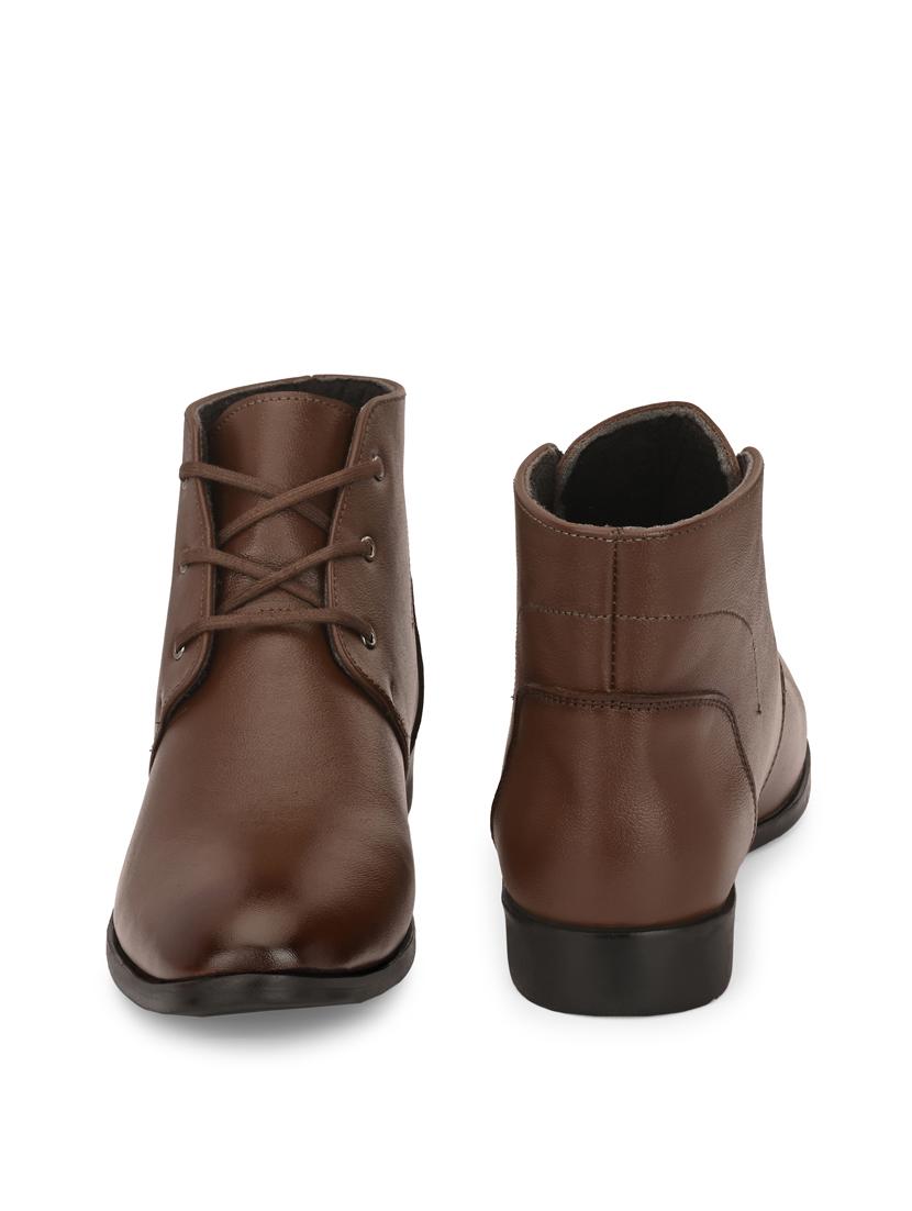 brown leather lace up boot - 19947387 - Standard Image - 3