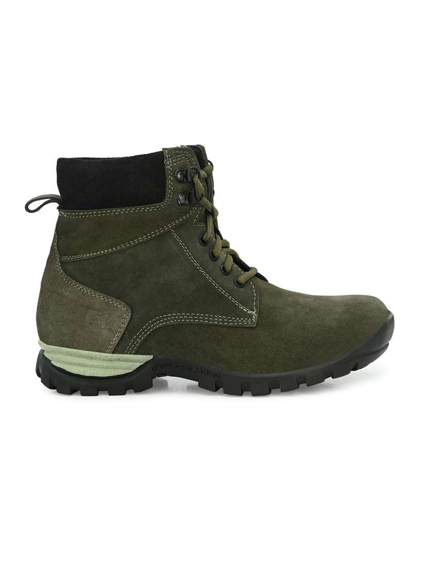 green lace up high ankle boot - 19947393 -  Standard Image - 3