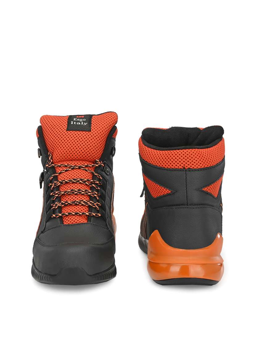 orange lace up high ankle boot - 19947407 - Standard Image - 3