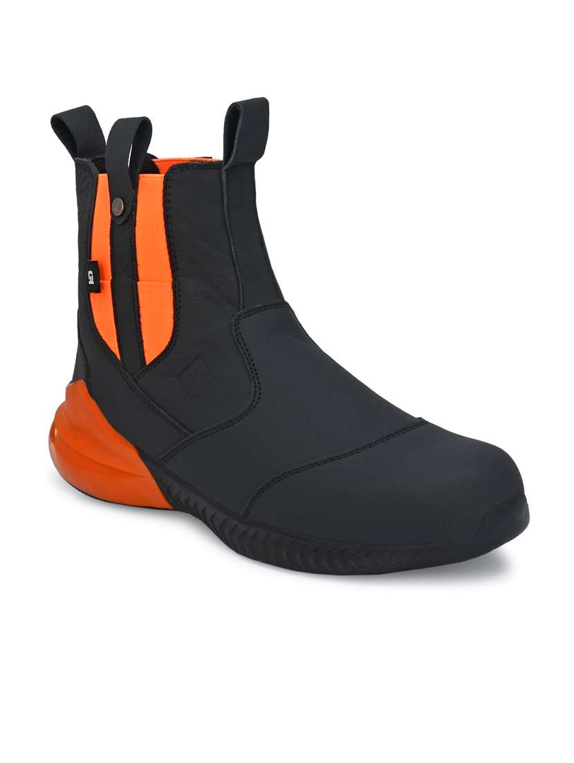 orange slip on high ankle boot - 19947437 -  Zoom Image - 0