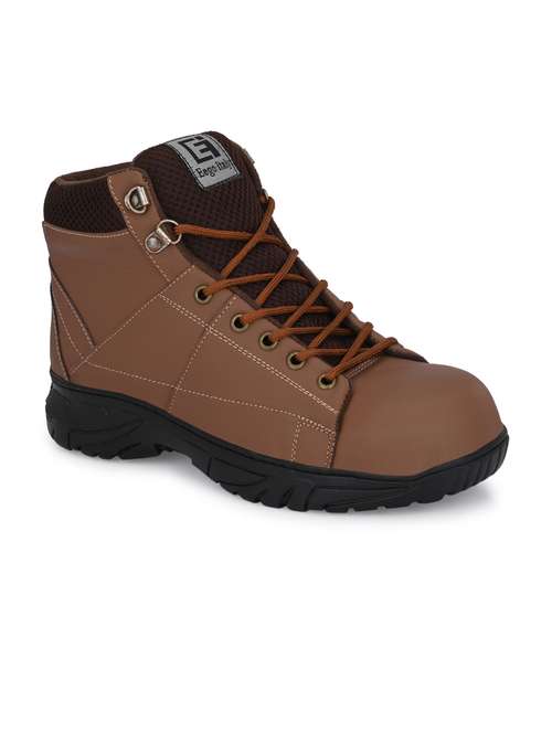 brown lace up hiking boot - 19947453 - Standard Image - 0