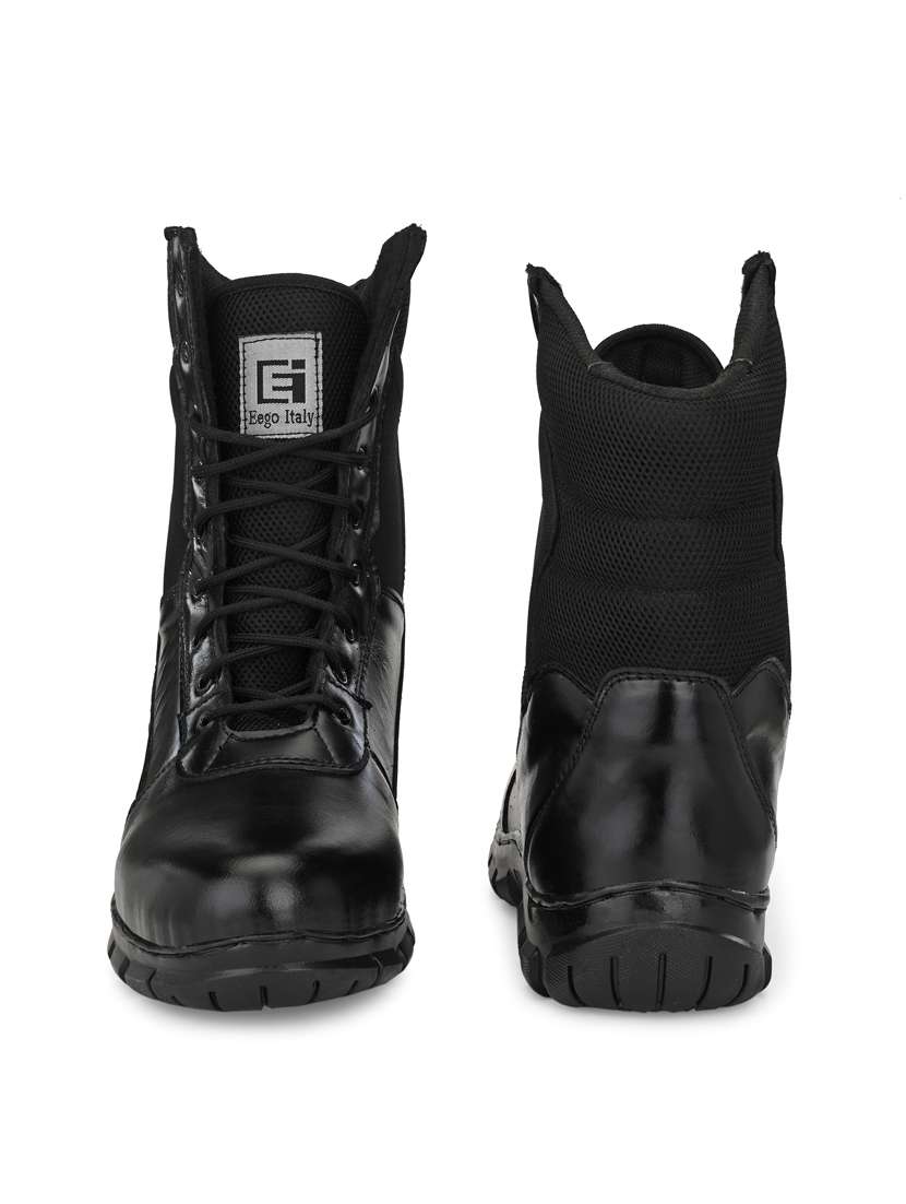 black lace up high ankle boot - 19947480 -  Standard Image - 3