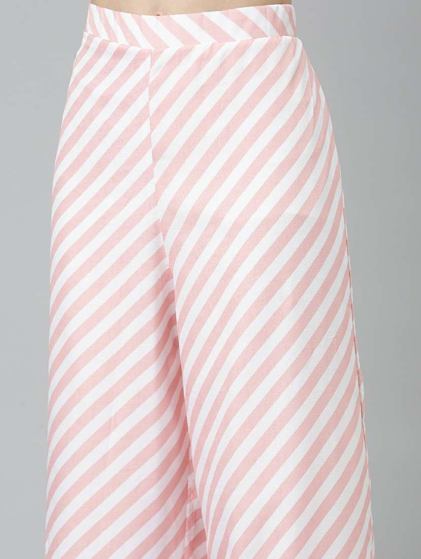 pink striped top and palazzos set  - 19947684 -  Standard Image - 8