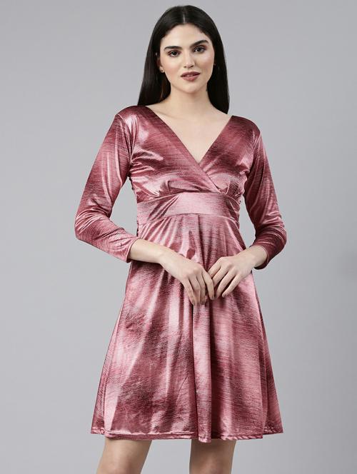 women's fit & flare self design dress - 19947702 -  Standard Image - 0