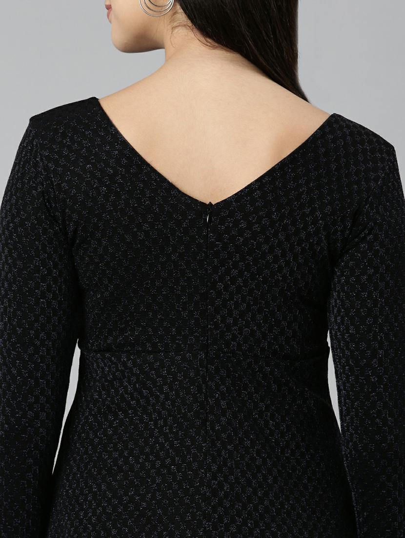 women's fit & flare self design dress - 19947716 - Standard Image - 8