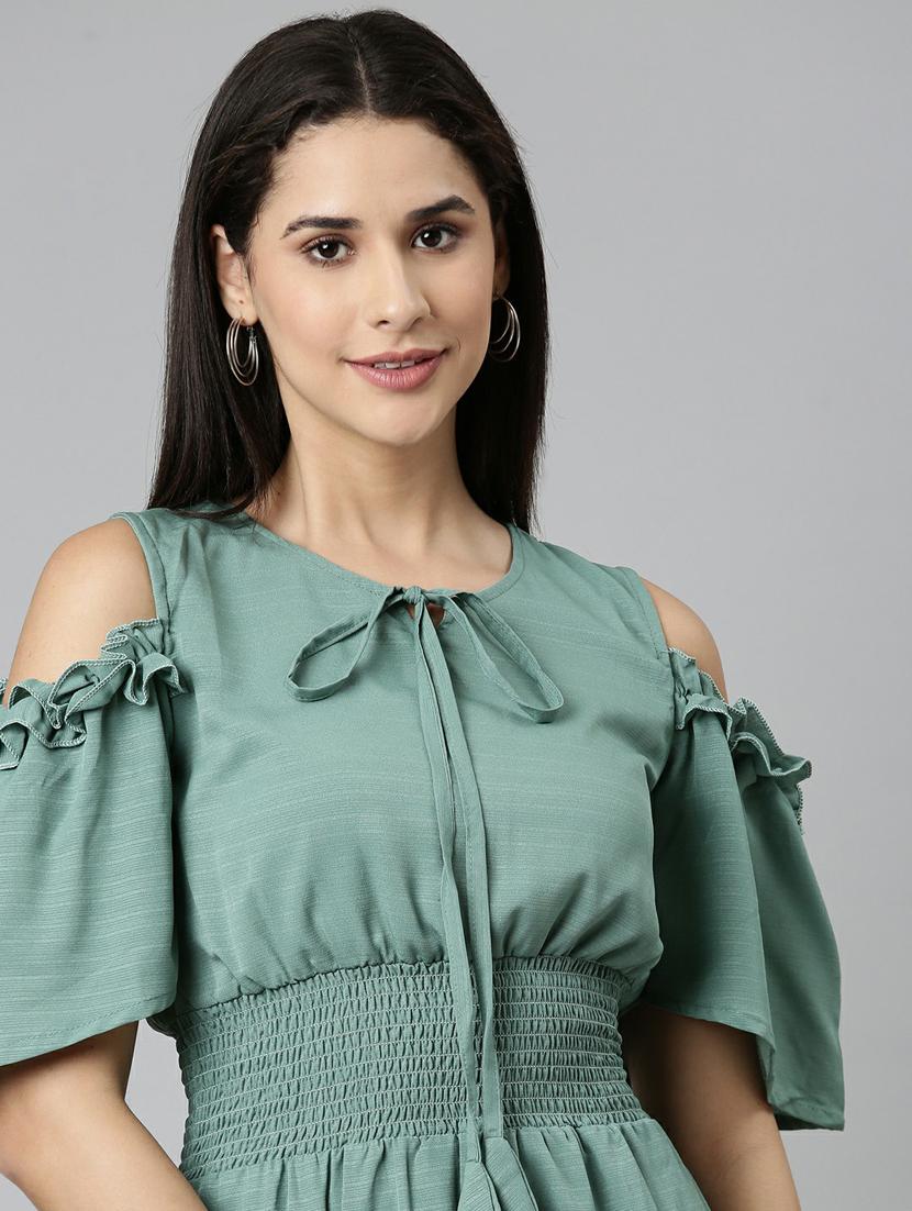 women's tiered dress solid dress - 19947720 - Standard Image - 3