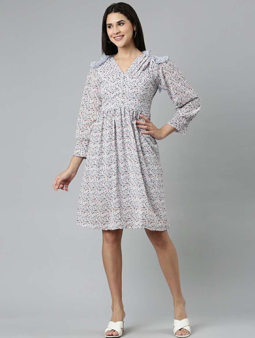 women's fit & flare checks dress - 19947728 -  Zoom Image - 0